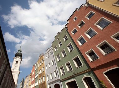 Spitalgasse in der Altstadt in Burghausen.