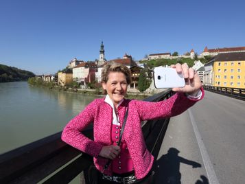Selfi für die GPS-City Tour in der Altstadt.